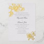 Orchid Liebe Elfenbein Formal Classic Heirloom Hoc Folieneinladung (Vorderseite)