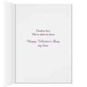 Orchid Liebe Letter Sweetheart Valentine Card (Innen (Rechts))