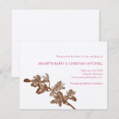 Orchid Liebhaber rosa moderne Hochzeit speichern S Save The Date (Vorne/Hinten)