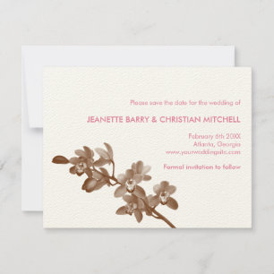 Orchid Liebhaber rosa moderne Hochzeit speichern S Save The Date
