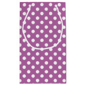 Orchid Lila Polka Dots Personalisiert Kleine Geschenktüte (Rückseite)