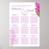 Orchid lila Wedding Table Planner 1-9 Poster (Vorne)