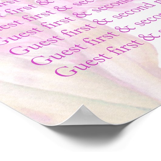 Orchid lila Wedding Table Planner 1-9 Poster (Ecke)