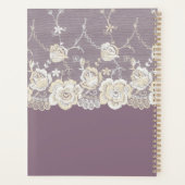 Orchid Lila White Lace Floral Planer (Rückseite)