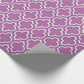 Orchid Lila White XL Marokkanisches Quatrefolie #7 Geschenkpapier (Ecke)