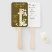 Orchid Lily Religious Fächer (Vorne und Hinten)