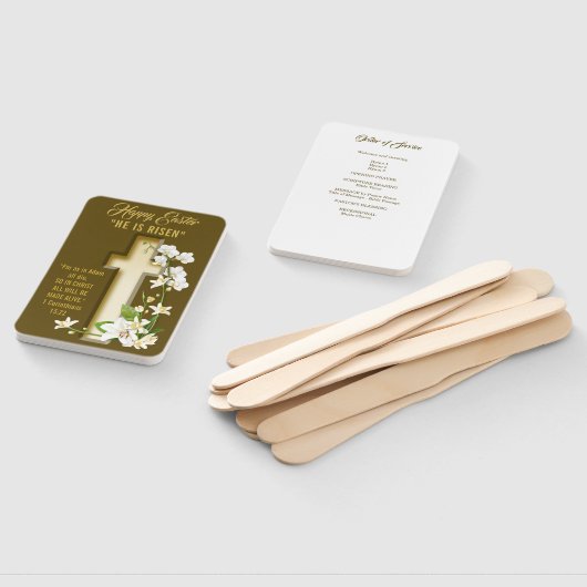 Orchid Lily Religious Fächer (Non-assembled)