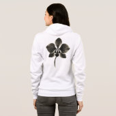Orchid Line Zeichn - Blumendesign auf Hoodie (Schwarz voll)