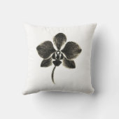 Orchid Line Zeichn - Blumendesign auf Kissen (Rückseite)