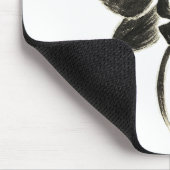 Orchid Line Zeichn - Blumendesign auf Mauspad (Ecke)