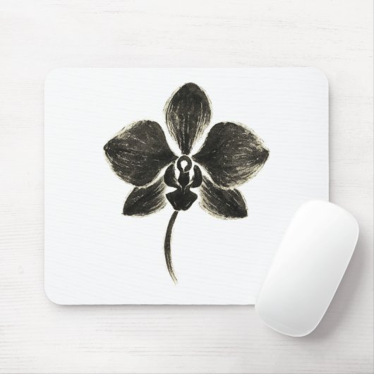 Orchid Line Zeichn - Blumendesign auf Mauspad (Mit Mouse)