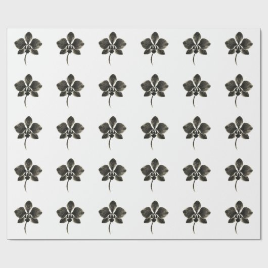 Orchid Line Zeichn - Blumenumhüllungspapier Geschenkpapier (Flach)
