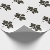 Orchid Line Zeichn - Blumenumhüllungspapier Geschenkpapier (Ecke)