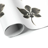 Orchid Line Zeichn - Blumenumhüllungspapier Geschenkpapier (Rolleneckpunkt)