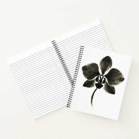 Orchid Line Zeichn - Botanisches Notebook Notizblock (Innenseite)