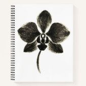 Orchid Line Zeichn - Botanisches Notebook Notizblock (Vorderseite)