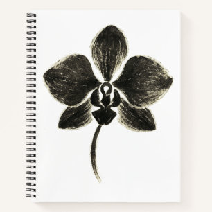 Orchid Line Zeichn - Botanisches Notebook Notizblock