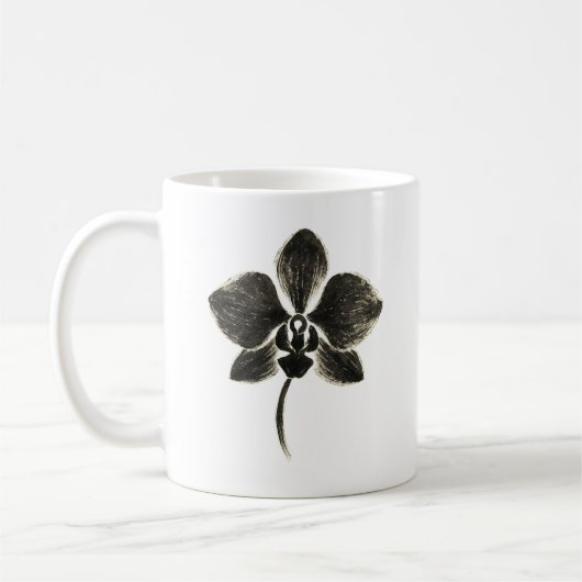 Orchid Line Zeichnend - Botanische Tasse (Links)