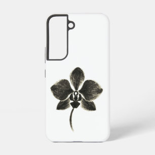 Orchid Line Zeichnend - Botanischer Telefonfall Samsung Galaxy Hülle