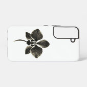 Orchid Line Zeichnend - Botanischer Telefonfall Samsung Galaxy Hülle (Rückseite (Horizontal))