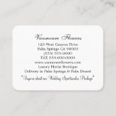 Orchid Luxury Pearl Florist Visitenkarte (Rückseite)