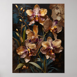 Orchid Majestät - Blume, Digital Art Poster