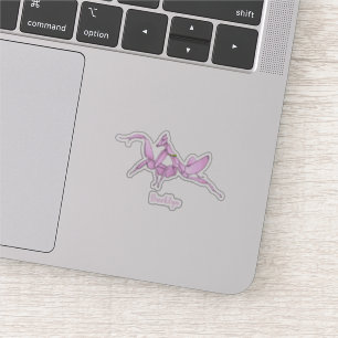 Orchid mantis Cartoon Illustration Aufkleber