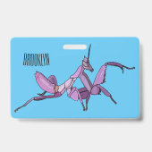 Orchid mantis Cartoon Illustration Ausweis (Rückseite)