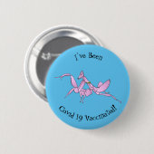 Orchid mantis Cartoon Illustration Button (Vorne & Hinten)