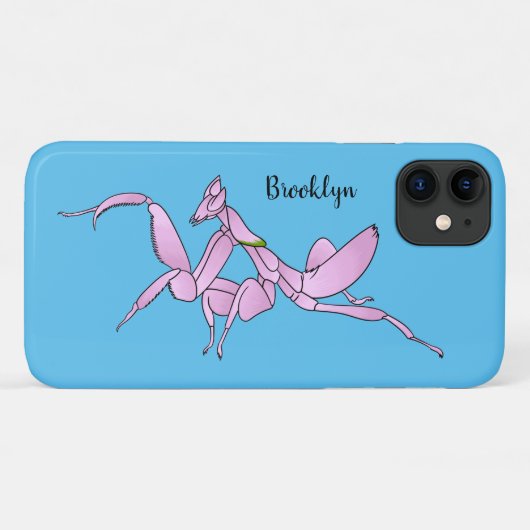 Orchid mantis Cartoon Illustration Case-Mate iPhone Hülle (Rückseite (Horizontal))