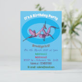 Orchid mantis Cartoon Illustration Einladung (Stehend Vorderseite)