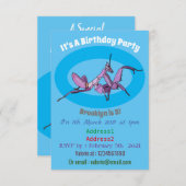 Orchid mantis Cartoon Illustration Einladung (Vorne/Hinten)