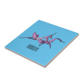 Orchid mantis Cartoon Illustration Fliese (Seite)
