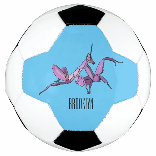 Orchid mantis Cartoon Illustration Fußball (Vorderseite)