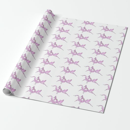 Orchid mantis Cartoon Illustration Geschenkpapier (Ungerollt)
