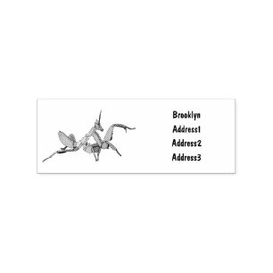 Orchid mantis Cartoon Illustration Gummistempel