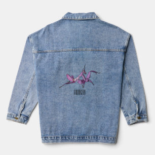 Orchid mantis Cartoon Illustration Jeansjacke