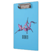 Orchid mantis Cartoon Illustration Klemmbrett (Links)