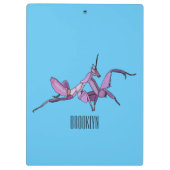 Orchid mantis Cartoon Illustration Klemmbrett (Rückseite)