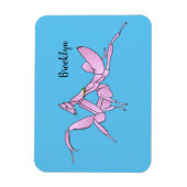 Orchid mantis Cartoon Illustration Magnet (Vertikal)