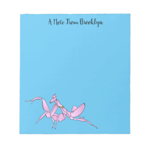 Orchid mantis Cartoon Illustration Notizblock