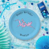 Orchid mantis Cartoon Illustration Pappteller (Party)
