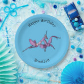 Orchid mantis Cartoon Illustration Pappteller (Party)