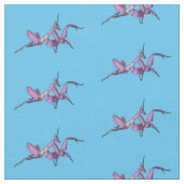 Orchid mantis Cartoon Illustration Stoff (Nahaufnahme)