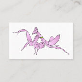 Orchid mantis Cartoon Illustration Visitenkarte (Rückseite)