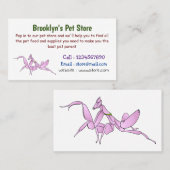 Orchid mantis Cartoon Illustration Visitenkarte (Vorne/Hinten)