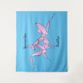 Orchid mantis Cartoon Illustration Wandteppich (Vorderseite)