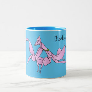 Orchid mantis Cartoon Illustration Zweifarbige Tasse