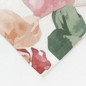 Orchid Meadow Watercolor Floral Blushing Botanical Fleecedecke (Ecke)
