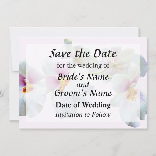 Orchid Miltoniopsis Florentine Save the Date (Vorderseite)